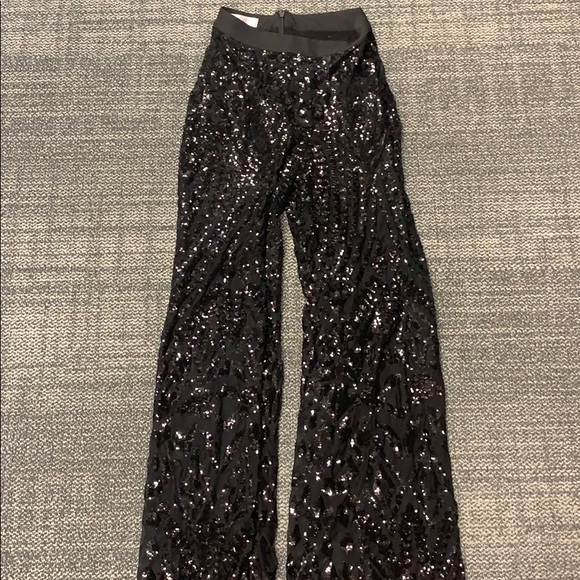 high waisted sparkly pants